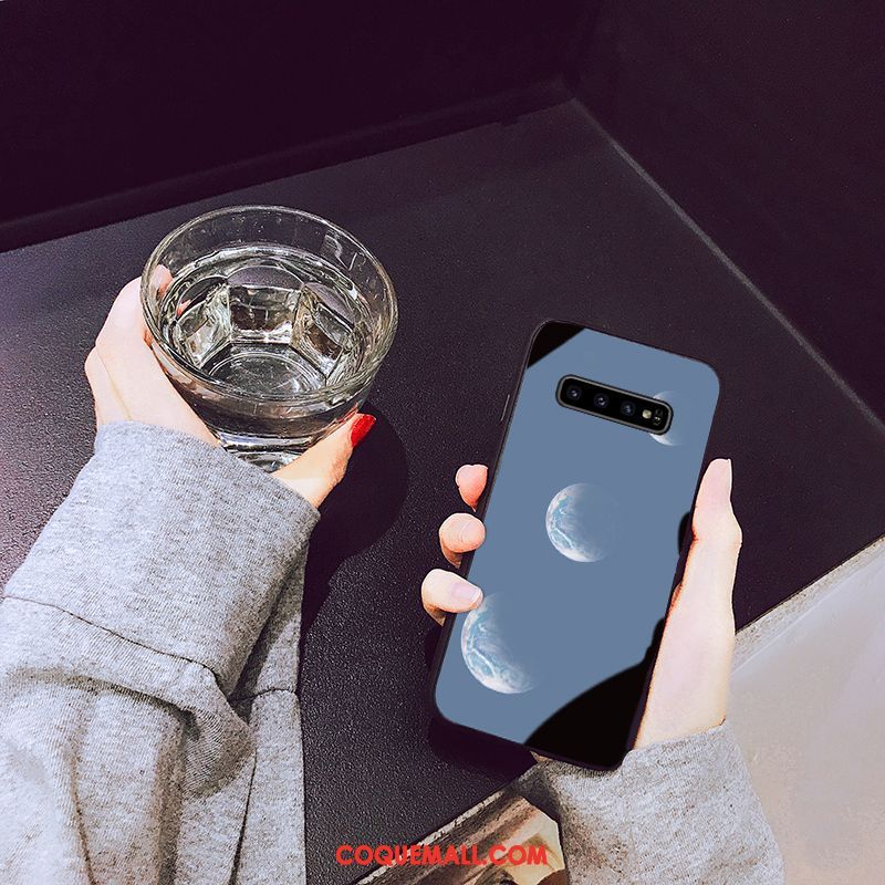 Étui Samsung Galaxy S10+ Verre Étoile Très Mince, Coque Samsung Galaxy S10+ Rouge Business
