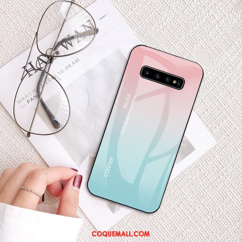 Étui Samsung Galaxy S10+ Verre Étoile Très Mince, Coque Samsung Galaxy S10+ Rouge Business