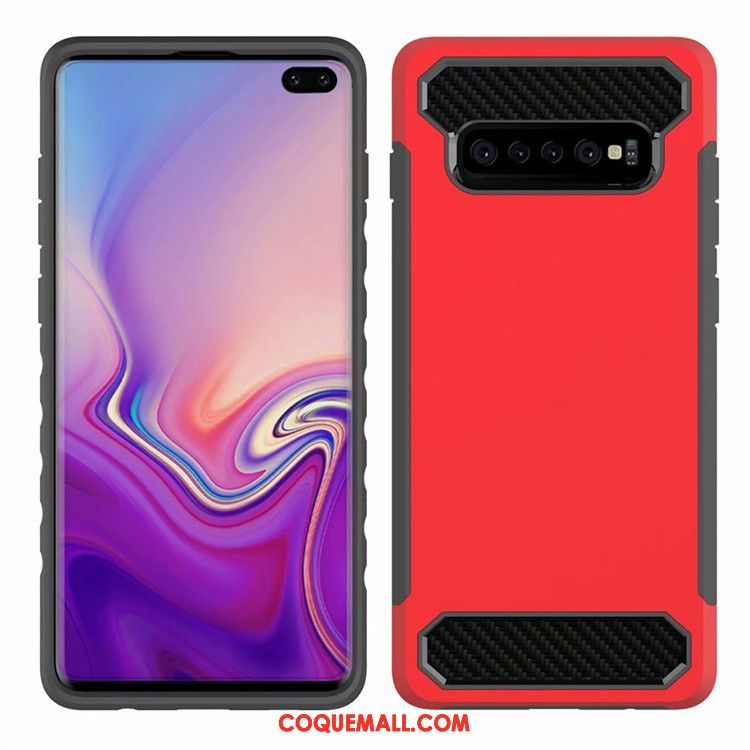 Étui Samsung Galaxy S10 Vert Incassable Étoile, Coque Samsung Galaxy S10 Fibre Modèle Fleurie