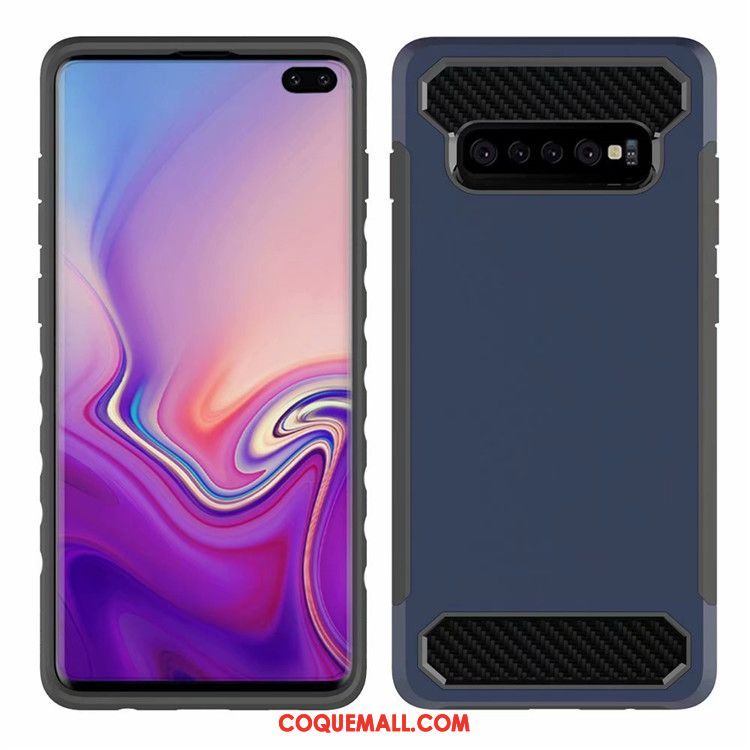 Étui Samsung Galaxy S10 Vert Incassable Étoile, Coque Samsung Galaxy S10 Fibre Modèle Fleurie