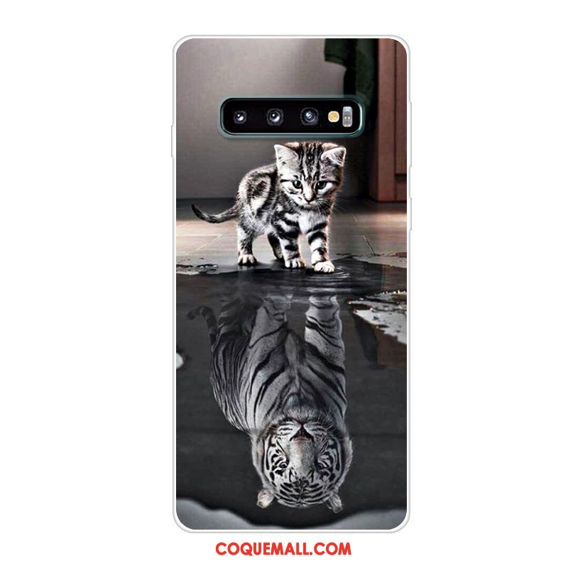 Étui Samsung Galaxy S10 Étoile Bleu Téléphone Portable, Coque Samsung Galaxy S10 Silicone Dessin Animé