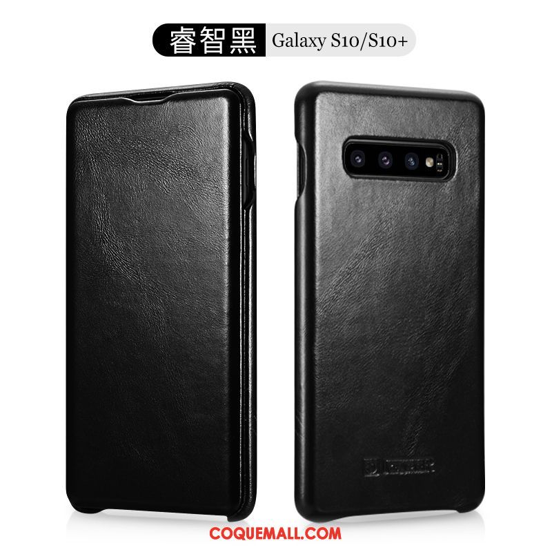 Étui Samsung Galaxy S10+ Étoile Luxe Incassable, Coque Samsung Galaxy S10+ Difficile En Cuir