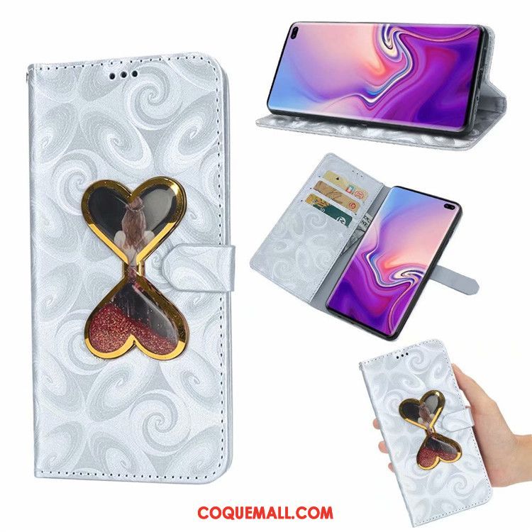 Étui Samsung Galaxy S10 Étoile Quicksand Téléphone Portable, Coque Samsung Galaxy S10 Amour Peinture