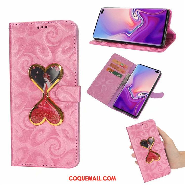 Étui Samsung Galaxy S10 Étoile Quicksand Téléphone Portable, Coque Samsung Galaxy S10 Amour Peinture