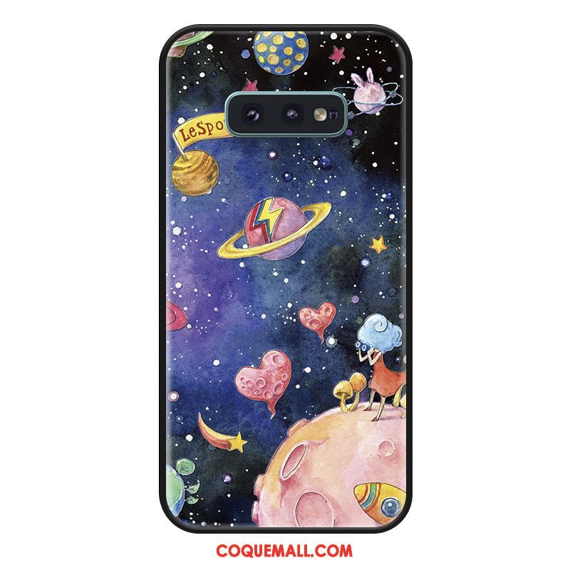 Étui Samsung Galaxy S10e Amoureux Dessin Animé Silicone, Coque Samsung Galaxy S10e Étoile Bleu