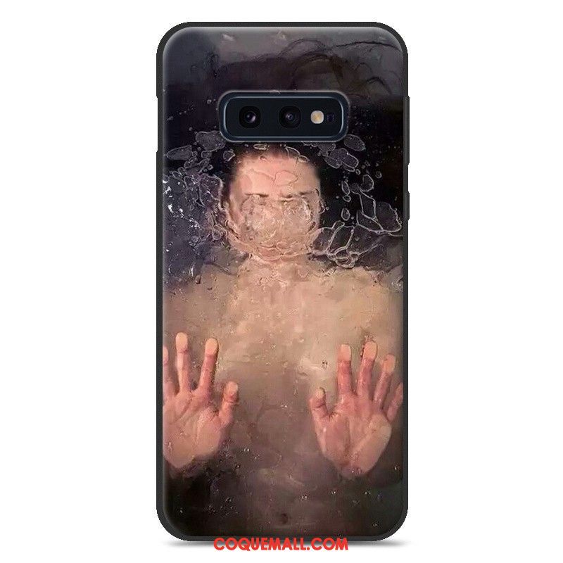 Étui Samsung Galaxy S10e Blanc Ornements Suspendus Fluide Doux, Coque Samsung Galaxy S10e Silicone Téléphone Portable