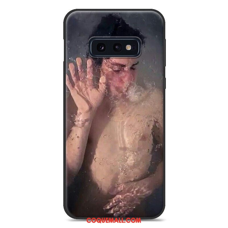 Étui Samsung Galaxy S10e Blanc Ornements Suspendus Fluide Doux, Coque Samsung Galaxy S10e Silicone Téléphone Portable