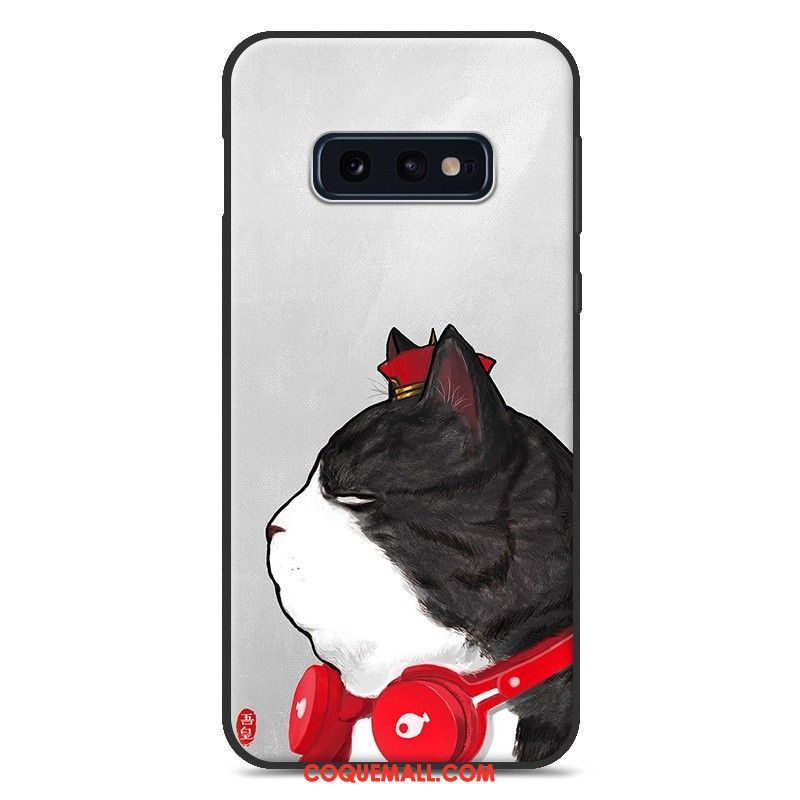 Étui Samsung Galaxy S10e Blanc Ornements Suspendus Fluide Doux, Coque Samsung Galaxy S10e Silicone Téléphone Portable