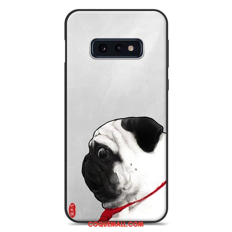 Étui Samsung Galaxy S10e Blanc Ornements Suspendus Fluide Doux, Coque Samsung Galaxy S10e Silicone Téléphone Portable