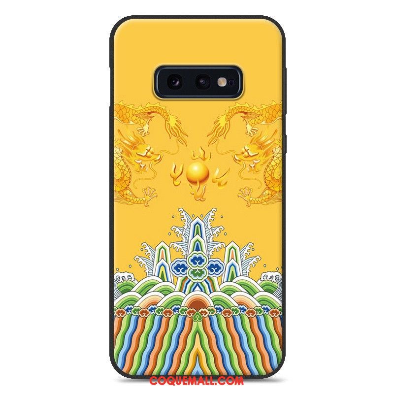 Étui Samsung Galaxy S10e Blanc Ornements Suspendus Fluide Doux, Coque Samsung Galaxy S10e Silicone Téléphone Portable