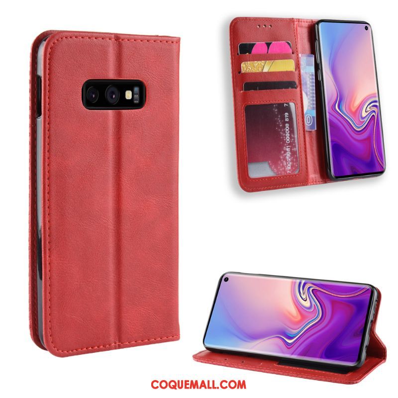 Étui Samsung Galaxy S10e Carte Étoile Incassable, Coque Samsung Galaxy S10e Téléphone Portable Vintage Braun