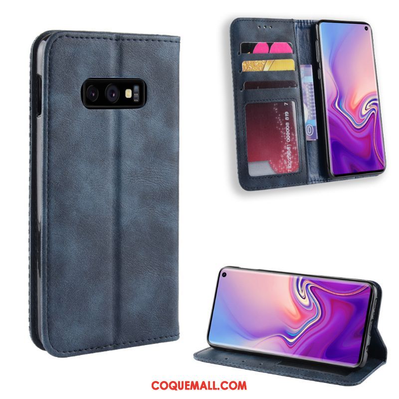 Étui Samsung Galaxy S10e Carte Étoile Incassable, Coque Samsung Galaxy S10e Téléphone Portable Vintage Braun