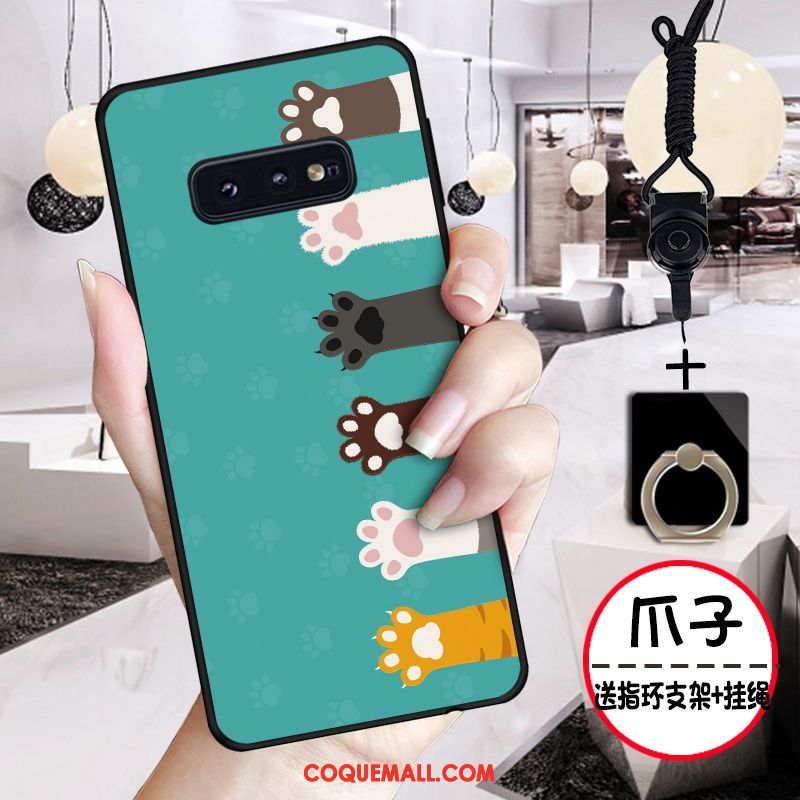 Étui Samsung Galaxy S10e Charmant Étoile Incassable, Coque Samsung Galaxy S10e Gaufrage Noir