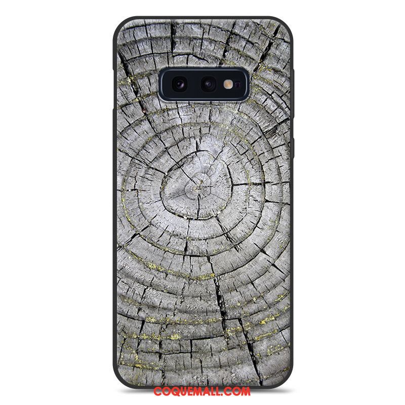 Étui Samsung Galaxy S10e Créatif Peinture Fluide Doux, Coque Samsung Galaxy S10e Modèle Fleurie Téléphone Portable Braun