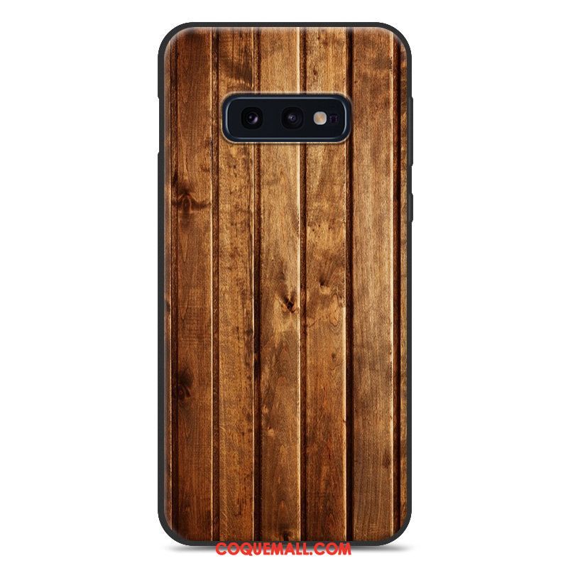 Étui Samsung Galaxy S10e Créatif Peinture Fluide Doux, Coque Samsung Galaxy S10e Modèle Fleurie Téléphone Portable Braun