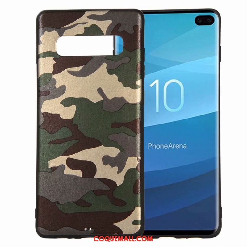 Étui Samsung Galaxy S10e Délavé En Daim Camouflage Téléphone Portable, Coque Samsung Galaxy S10e Tout Compris Protection
