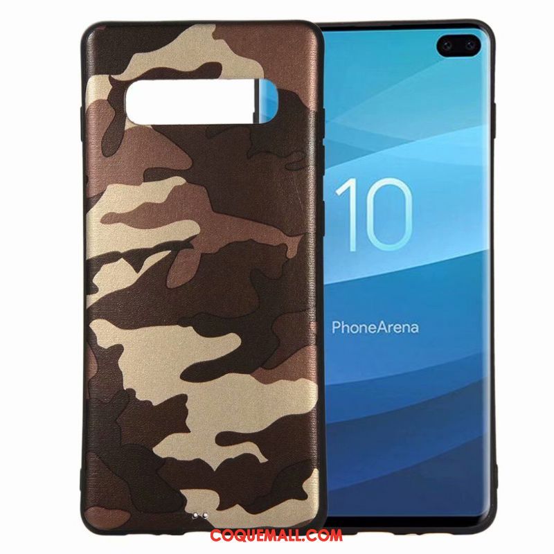 Étui Samsung Galaxy S10e Délavé En Daim Camouflage Téléphone Portable, Coque Samsung Galaxy S10e Tout Compris Protection