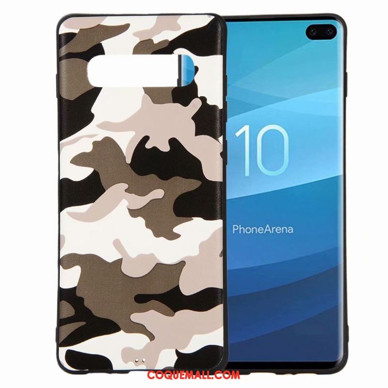 Étui Samsung Galaxy S10e Délavé En Daim Camouflage Téléphone Portable, Coque Samsung Galaxy S10e Tout Compris Protection