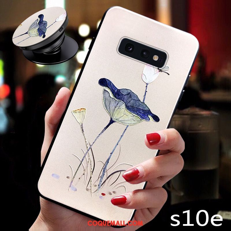 Étui Samsung Galaxy S10e Fluide Doux Fleur Tout Compris, Coque Samsung Galaxy S10e Protection Étoile