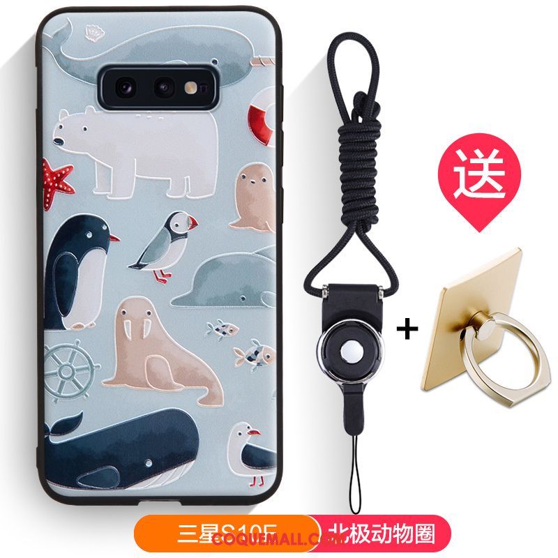 Étui Samsung Galaxy S10e Fluide Doux Incassable Protection, Coque Samsung Galaxy S10e Délavé En Daim Marque De Tendance