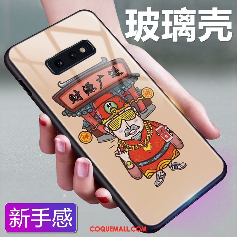 Étui Samsung Galaxy S10e Personnalité Richesse Net Rouge, Coque Samsung Galaxy S10e Nouveau Verre