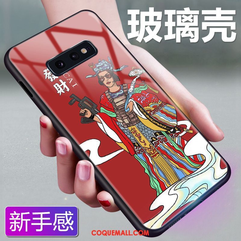 Étui Samsung Galaxy S10e Personnalité Richesse Net Rouge, Coque Samsung Galaxy S10e Nouveau Verre