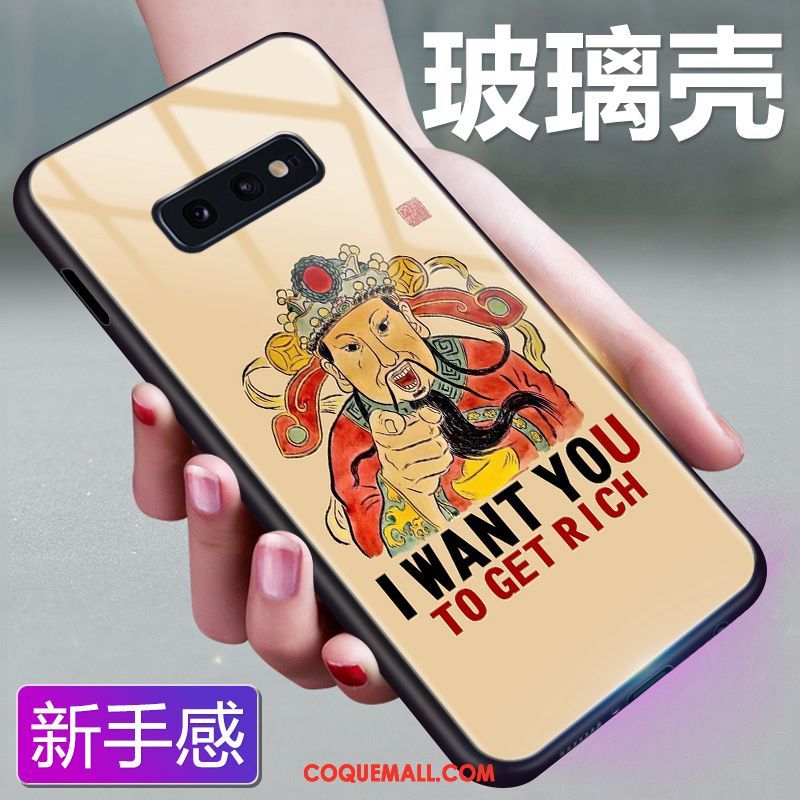 Étui Samsung Galaxy S10e Personnalité Richesse Net Rouge, Coque Samsung Galaxy S10e Nouveau Verre