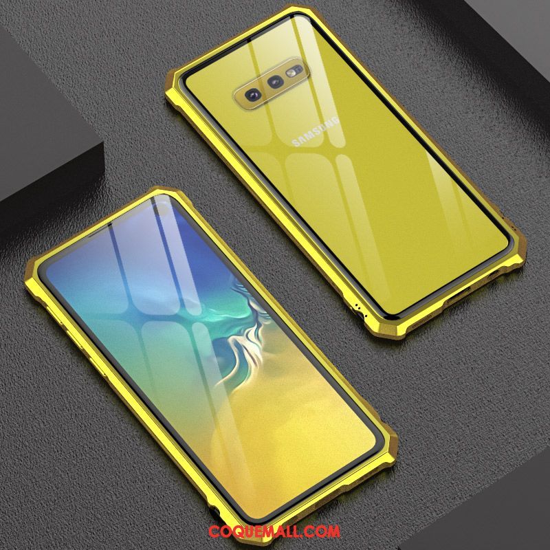 Étui Samsung Galaxy S10e Tout Compris Border Métal, Coque Samsung Galaxy S10e Tendance Net Rouge