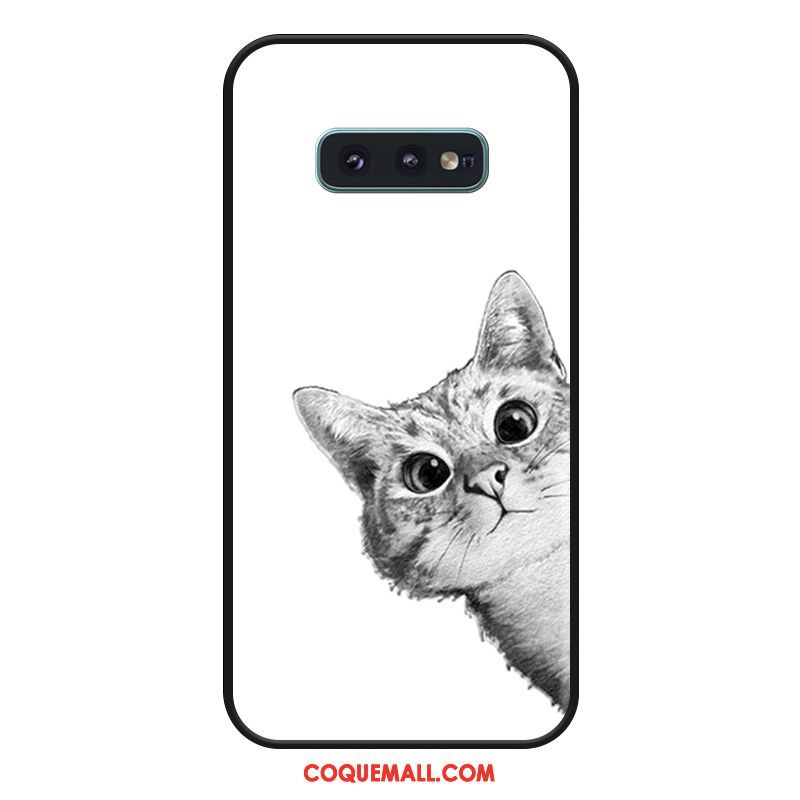 Étui Samsung Galaxy S10e Téléphone Portable Incassable Fluide Doux, Coque Samsung Galaxy S10e Chat Amoureux