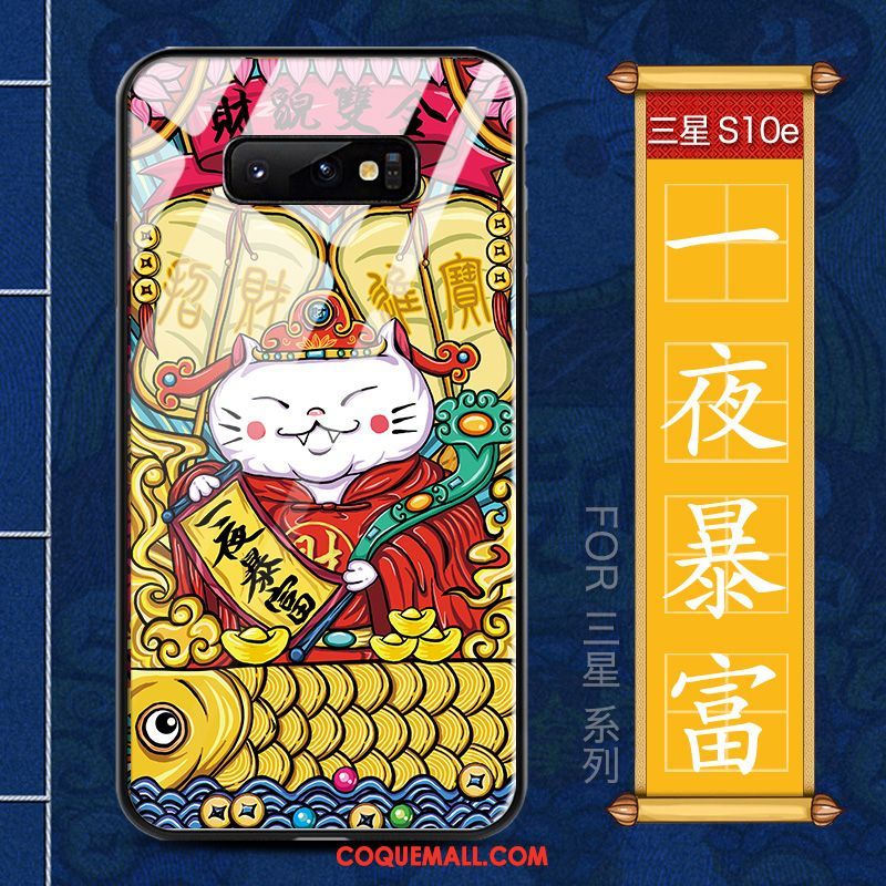 Étui Samsung Galaxy S10e Téléphone Portable Jaune Créatif, Coque Samsung Galaxy S10e Étoile Protection