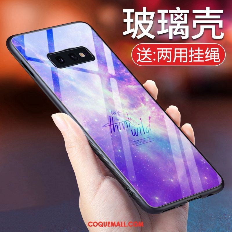 Étui Samsung Galaxy S10e Violet Coloré Étoile, Coque Samsung Galaxy S10e Mode Personnalité