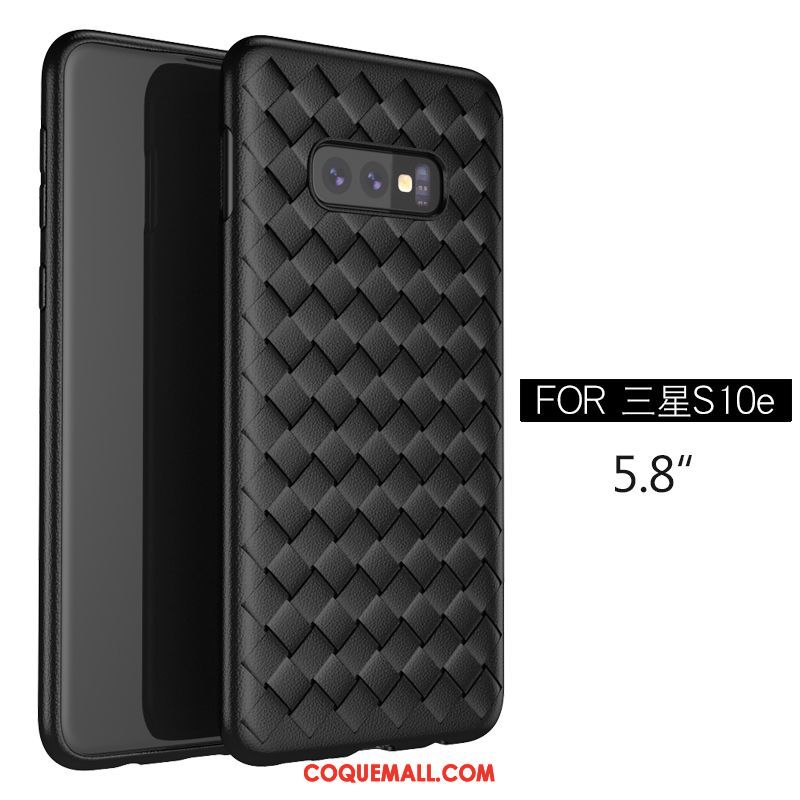 Étui Samsung Galaxy S10e Violet Téléphone Portable Tissage, Coque Samsung Galaxy S10e Fluide Doux Protection