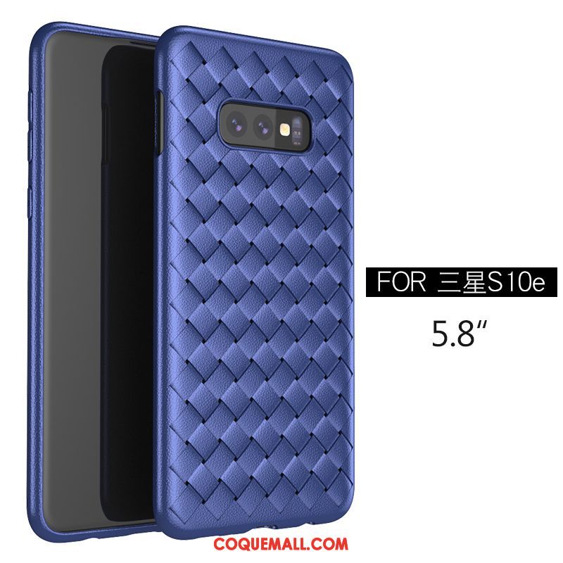 Étui Samsung Galaxy S10e Violet Téléphone Portable Tissage, Coque Samsung Galaxy S10e Fluide Doux Protection