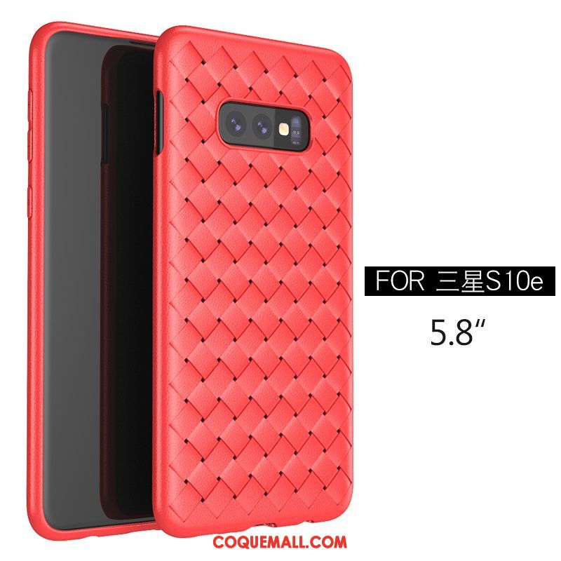 Étui Samsung Galaxy S10e Violet Téléphone Portable Tissage, Coque Samsung Galaxy S10e Fluide Doux Protection