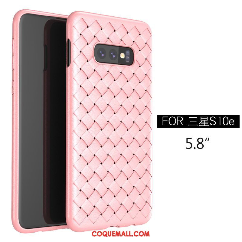 Étui Samsung Galaxy S10e Violet Téléphone Portable Tissage, Coque Samsung Galaxy S10e Fluide Doux Protection