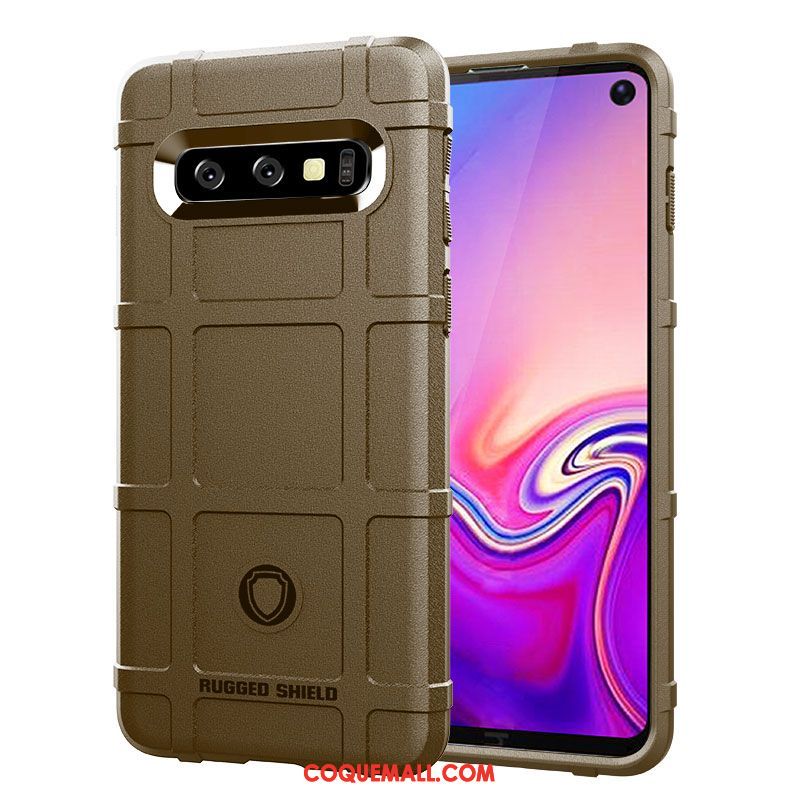 Étui Samsung Galaxy S10e Épaissir Vert Silicone, Coque Samsung Galaxy S10e Fluide Doux Protection