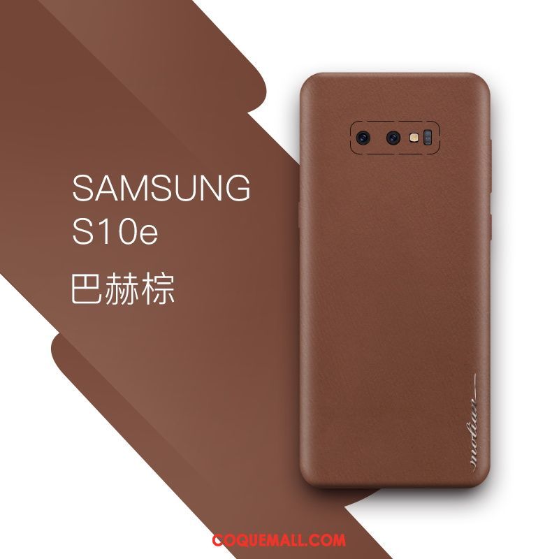 Étui Samsung Galaxy S10e Étoile Bleu Tout Compris, Coque Samsung Galaxy S10e Cuir Véritable Très Mince