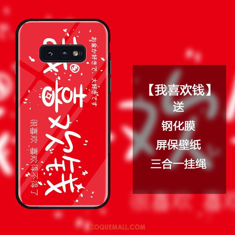 Étui Samsung Galaxy S10e Étoile Rouge Personnalité, Coque Samsung Galaxy S10e Protection Ornements Suspendus