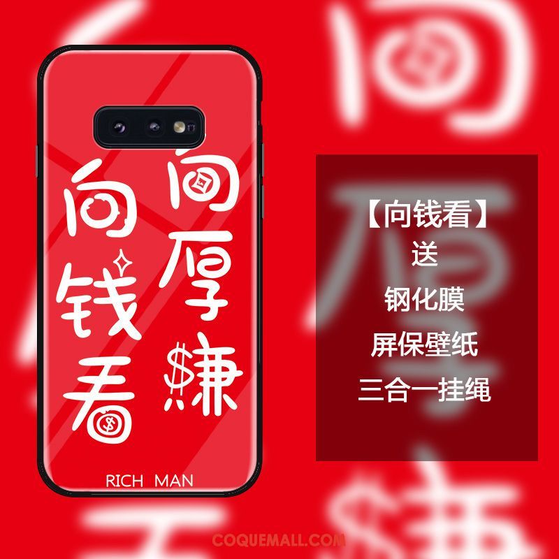 Étui Samsung Galaxy S10e Étoile Rouge Personnalité, Coque Samsung Galaxy S10e Protection Ornements Suspendus