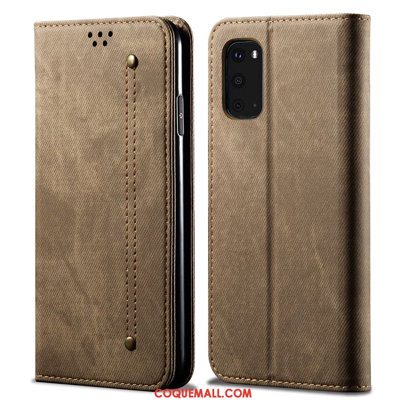 Étui Samsung Galaxy S20 Business Manuel Cuir Véritable, Coque Samsung Galaxy S20 Téléphone Portable Étoile