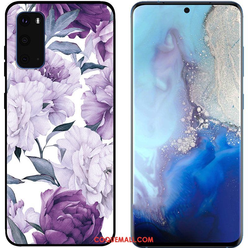 Étui Samsung Galaxy S20 Dessin Animé Pu Violet, Coque Samsung Galaxy S20 Téléphone Portable Étoile