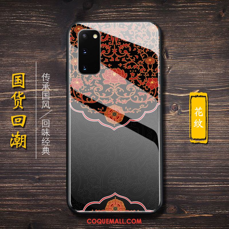 Étui Samsung Galaxy S20 Incassable Style Chinois Tendance, Coque Samsung Galaxy S20 Verre Marque De Tendance