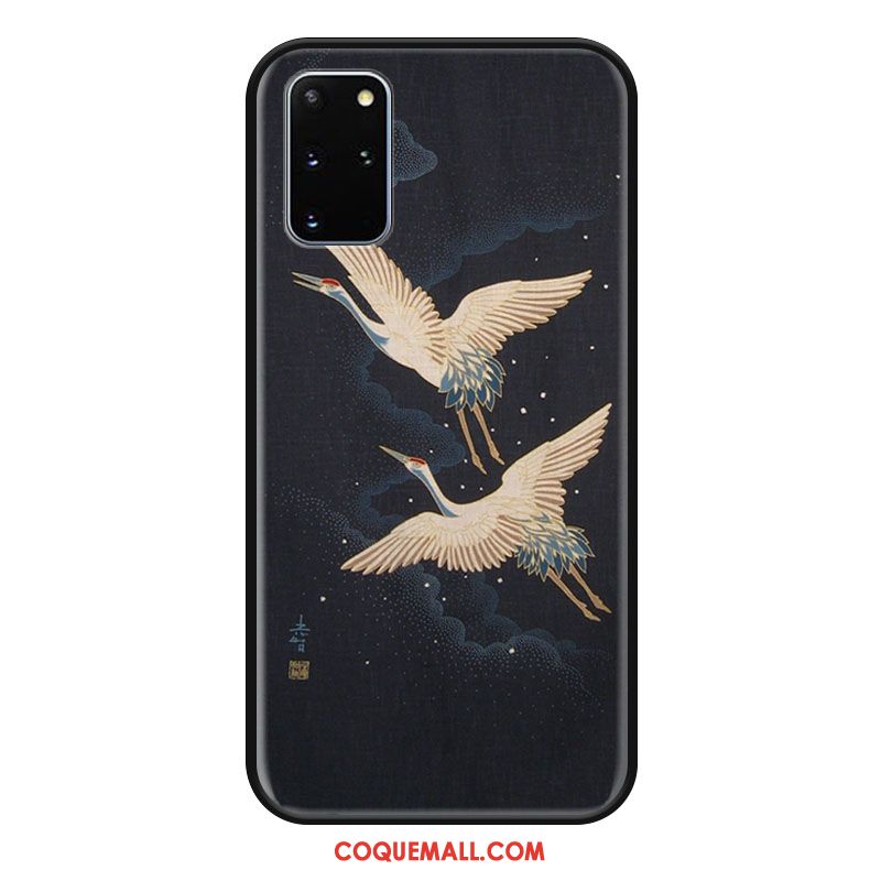 Étui Samsung Galaxy S20+ Ornements Suspendus Vintage Tendance, Coque Samsung Galaxy S20+ Délavé En Daim Mode