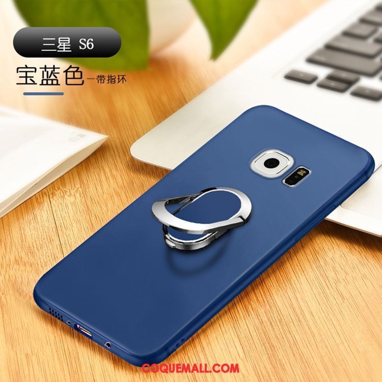 Étui Samsung Galaxy S6 Anneau Silicone Protection, Coque Samsung Galaxy S6 Étoile À Bord