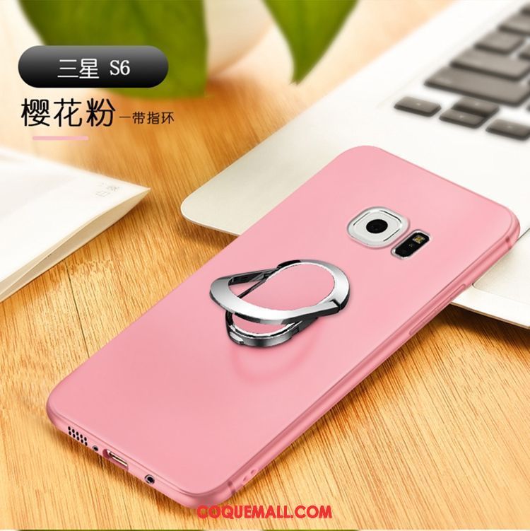 Étui Samsung Galaxy S6 Anneau Silicone Protection, Coque Samsung Galaxy S6 Étoile À Bord