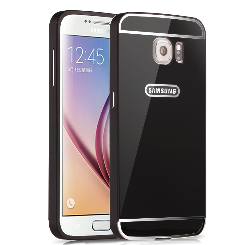 Étui Samsung Galaxy S6 Couvercle Arrière Téléphone Portable Métal, Coque Samsung Galaxy S6 Argent Protection