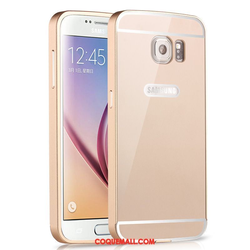 Étui Samsung Galaxy S6 Couvercle Arrière Téléphone Portable Métal, Coque Samsung Galaxy S6 Argent Protection