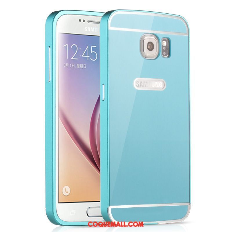 Étui Samsung Galaxy S6 Couvercle Arrière Téléphone Portable Métal, Coque Samsung Galaxy S6 Argent Protection