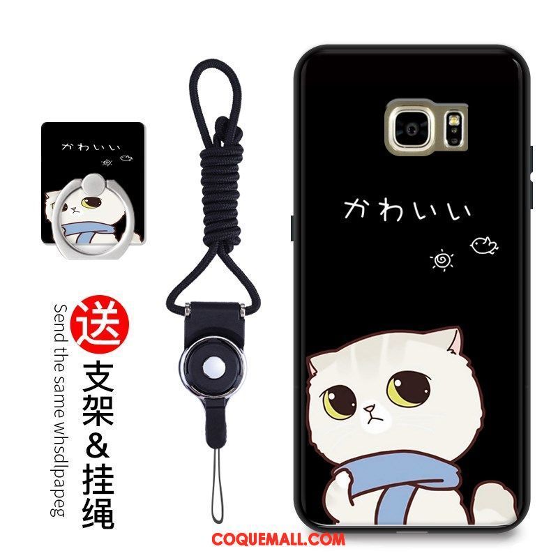 Étui Samsung Galaxy S6 Dessin Animé Créatif Téléphone Portable, Coque Samsung Galaxy S6 Étoile Blanc