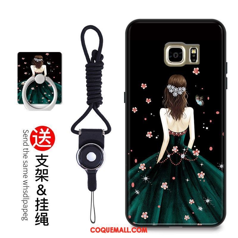 Étui Samsung Galaxy S6 Dessin Animé Créatif Téléphone Portable, Coque Samsung Galaxy S6 Étoile Blanc